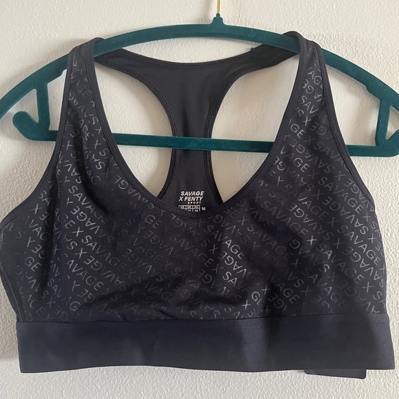 Black Racerback Sports Bra - Picture 2 of 8